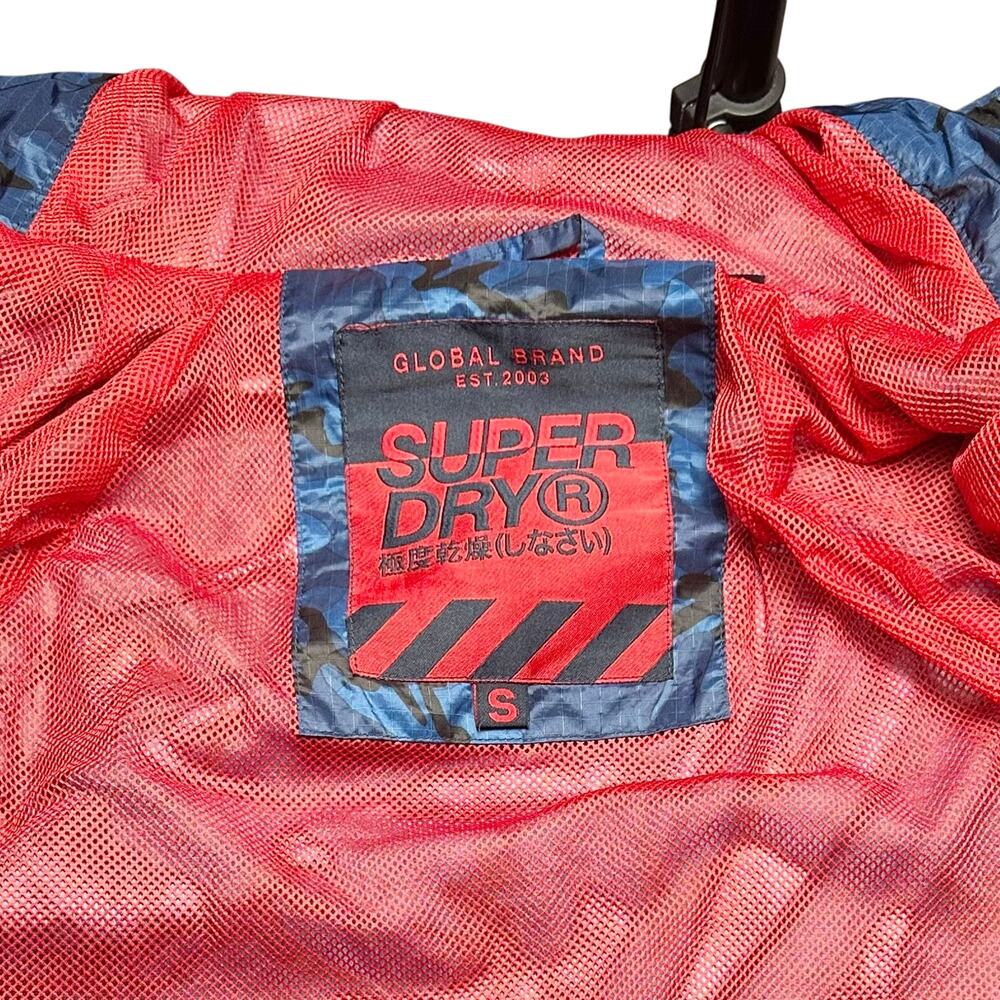 Superdry | Men | Hawk Color Block Cagoule Royal Camo Hooded Jacket | Size Small - Picture 8 of 16